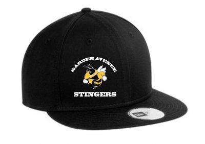 black cap with Garden Avenue stingers logo and name