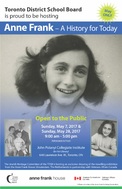 Anne Frank exhibit poster