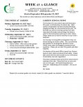 Parent Week at a Glance - Week of Sept 18-22 Parent Week at a Glance - Week of Sept 18-22